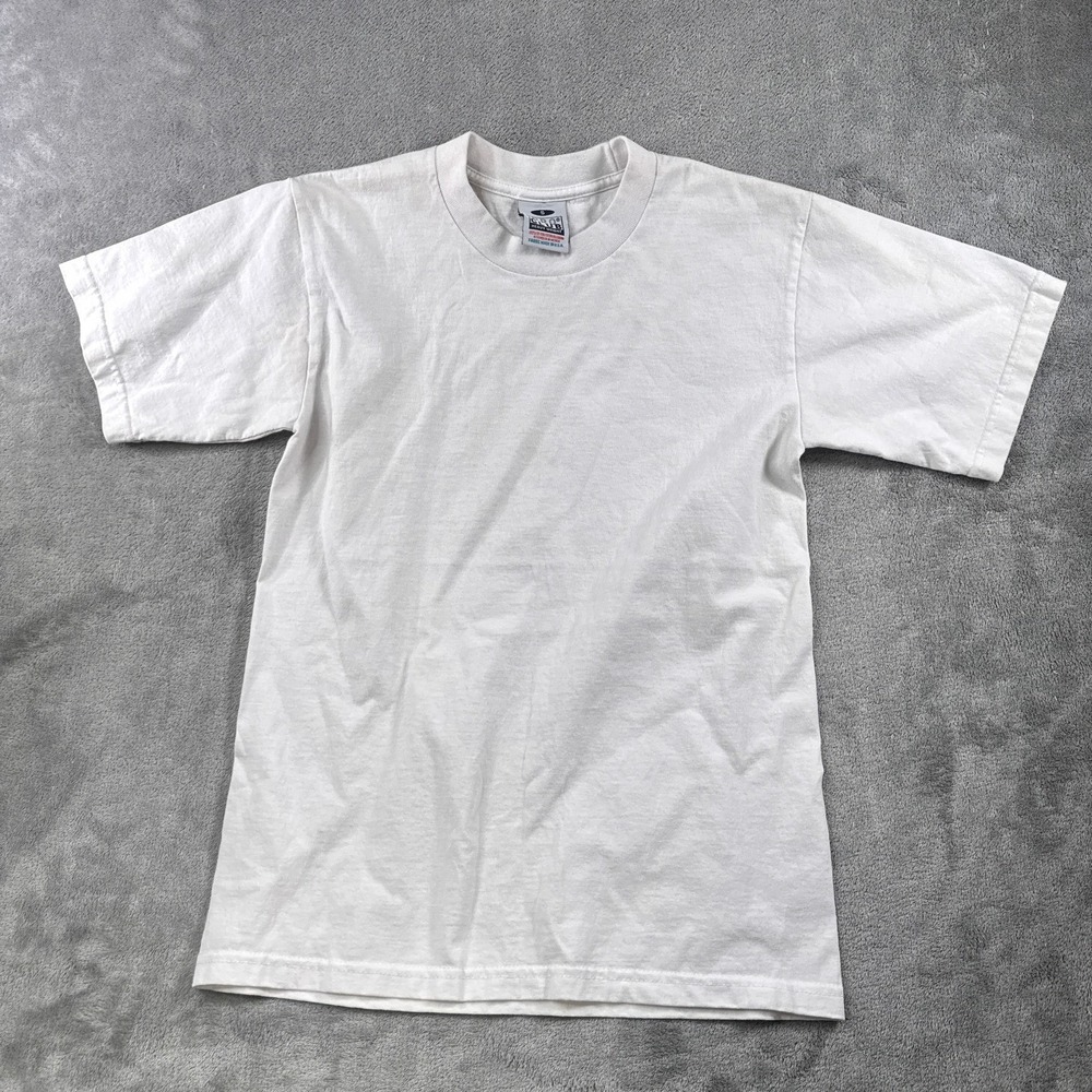 Pro Club Heavy Weight T-Shirt Mens Small White Short Sleeve Solid Tee 1307